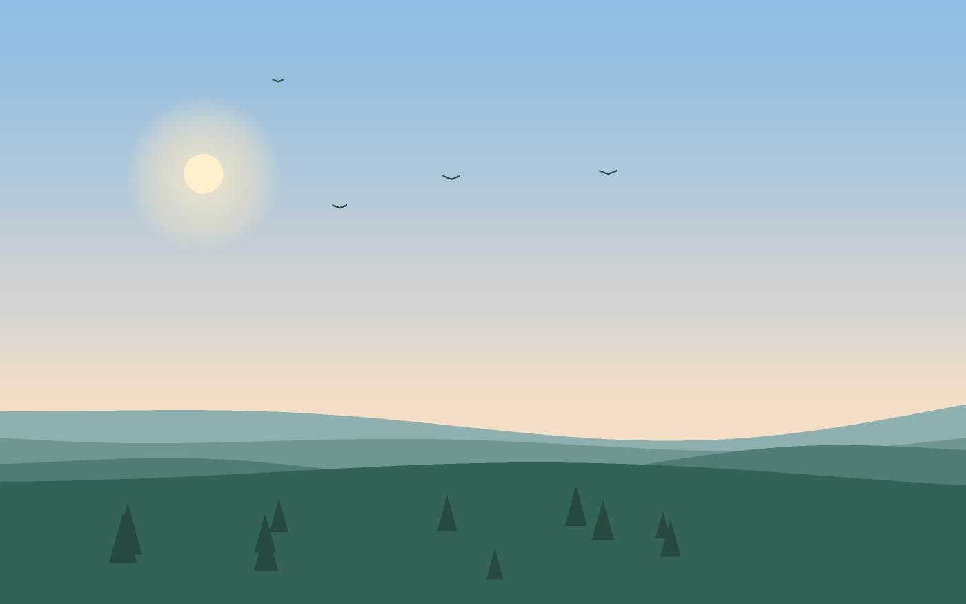 Illustrazione di un paesaggio