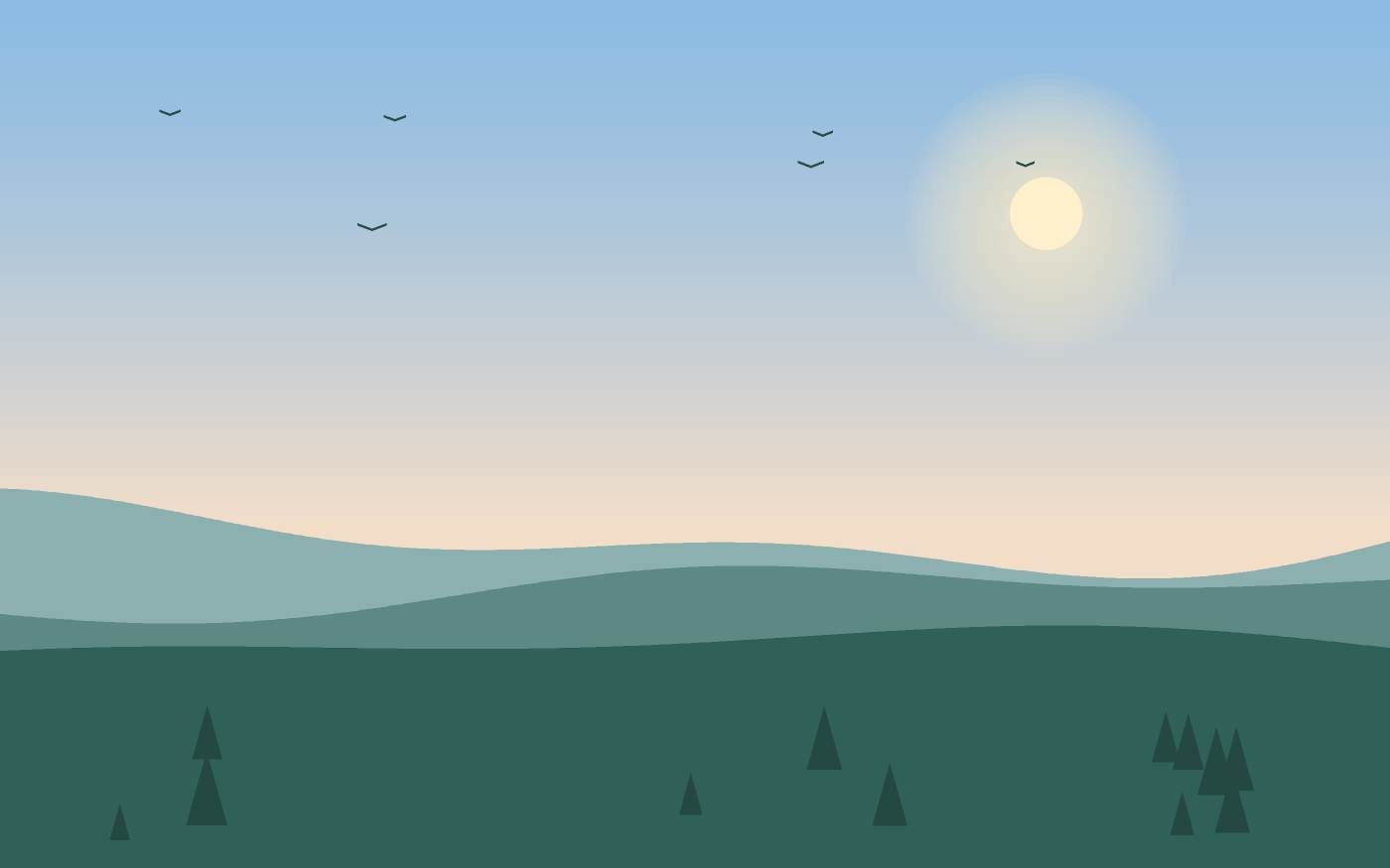 Illustrazione di un paesaggio