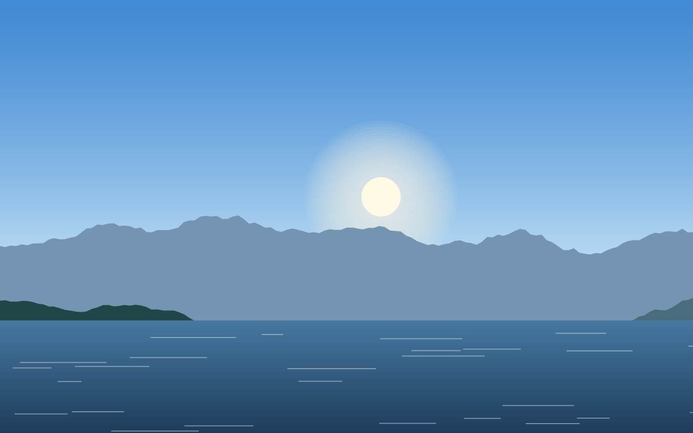 Ilustração de uma paisagem