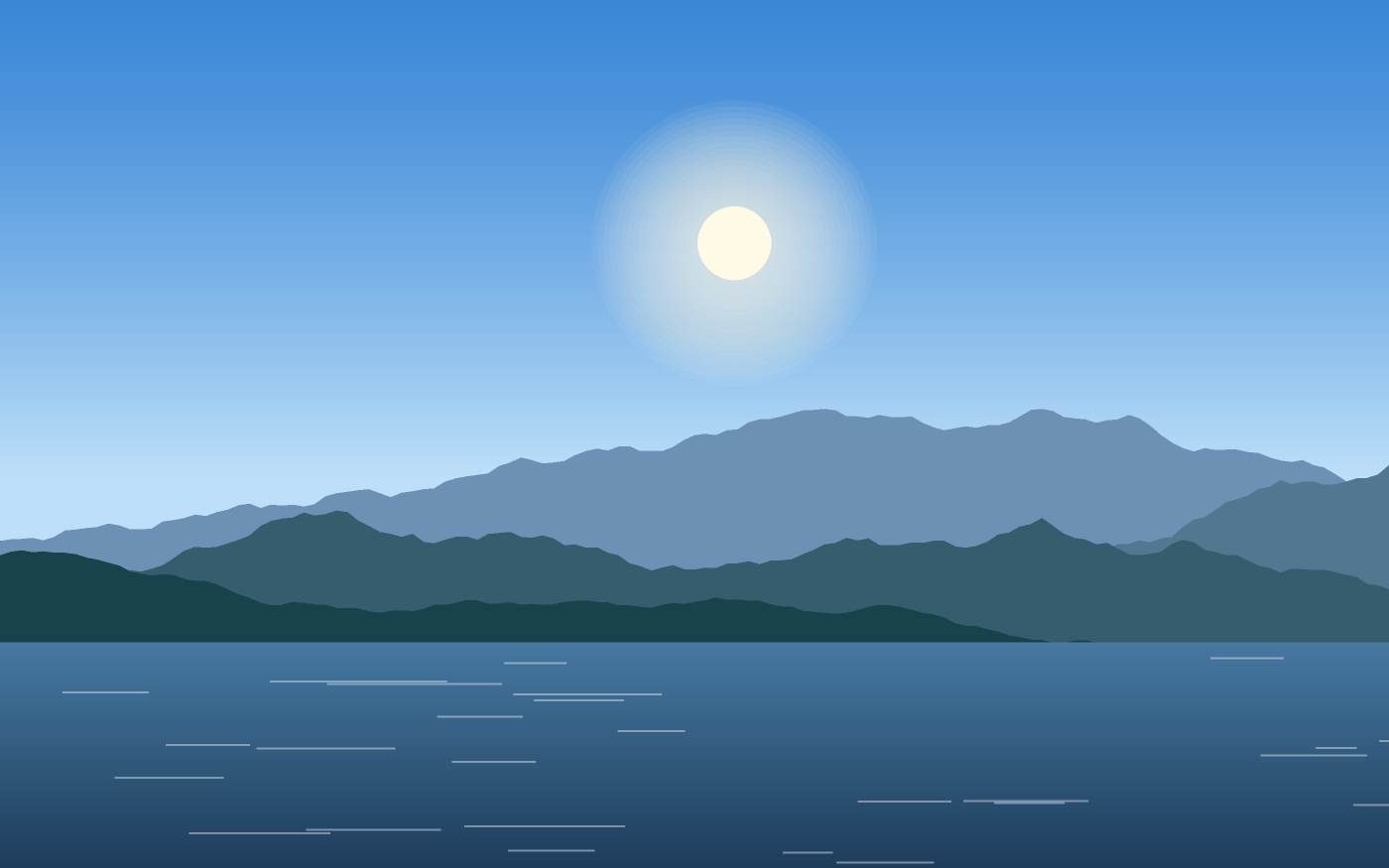 Ilustração de uma paisagem